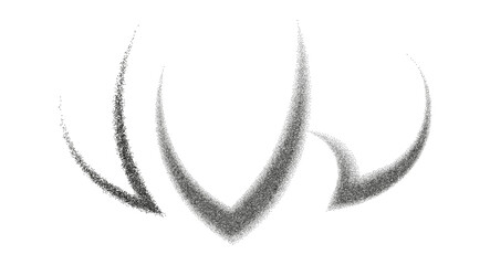 Wave shadows from different angles. Noise grain background, pointillism dots gradient or dotwork pattern, vector stipple effect. Grain noise halftone or grainy texture or dotwork grain noise.