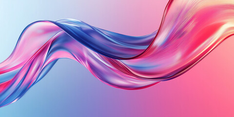 Fototapeta premium Abstract liquid shape flowing on gradient background