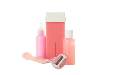 PNG, Hair removal accessories isolated on white background