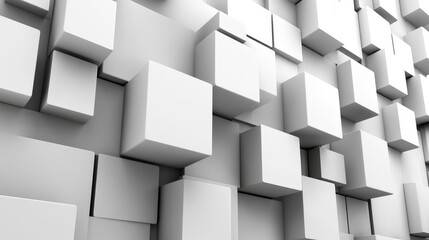 Obraz premium Abstract White Cube Wall.