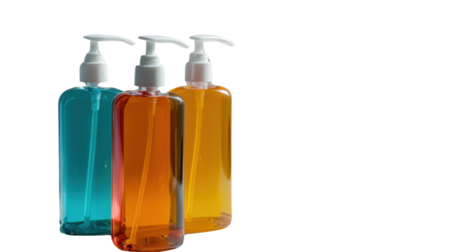 Sanitizer liquid soap on transparent background - Powered by Adobe