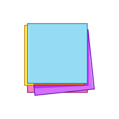 stationery memo paper cartoon. jotter scribble, reminder notes, message list stationery memo paper sign. isolated symbol vector illustration