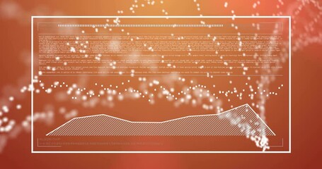 Animation of data processing and dna strand over diagram - Powered by Adobe