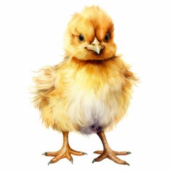 Fototapeta premium Adorable Watercolor Chick Illustration â€“ Cute Baby Chicken Art for Easter, Farm Themes, and Children's Decor