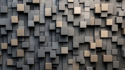 Abstract 3D Cube Wall.