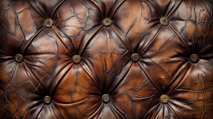 Fototapeta premium The leather is brown and has a lot of holes
