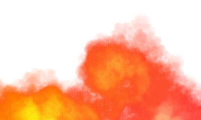 Transparent watercolor color smoke explosion texture overlay effect. Watercolor texture of clouds, paint brush strokes, paint stain strokes. Png file