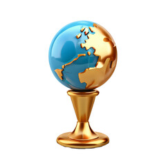 3D Map Pin Icon Isolated on Transparent Background