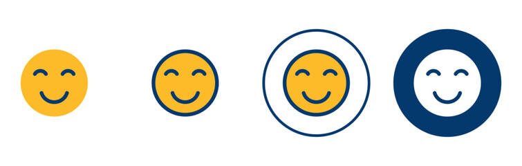 Smile icon vector isolated on white background. Smile vector icon. Emoticon Icon vector. Emoji