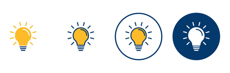 Lamp icon vector isolated on white background. Light bulb icon vector. Idea vector icon
