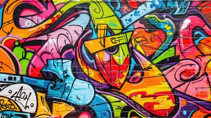 Vibrant Urban Graffiti: Colorful Street Art Murals Showcasing Abstract Creativity, Bold Design Patterns, and Innovative Techniques in Contemporary City Culture
