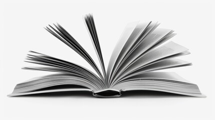 Fototapeta premium A book is open to a page with a black and white photo of the book