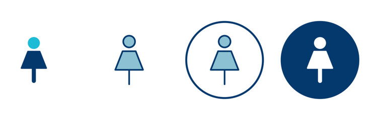 Female icon vector isolated on white background. woman icon vector