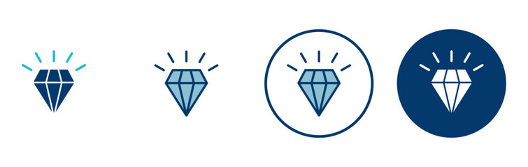 Diamond icon vector isolated on white background. Diamond vector icon. Gemstone symbol