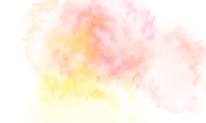 Transparent watercolor color smoke explosion texture overlay effect. Watercolor texture of clouds, paint brush strokes, paint stain strokes. Png file