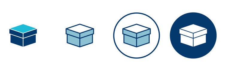 Box icon vector isolated on white background. Cardboard box, packaging open. Box vector icon