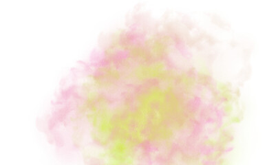 Transparent watercolor color smoke explosion texture overlay effect. Watercolor texture of clouds, paint brush strokes, paint stain strokes. Png file