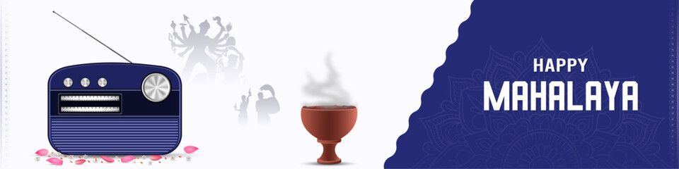 Mahalaya, Card Design Social Media Poster. Durga Puja Celebration. Mahalaya Banner, Happy Durga puja. Poster. Durga puja, Banner,  