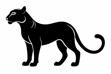 
cheetah line art silhouette vector, lion black icon vector, cheetah silhouette

