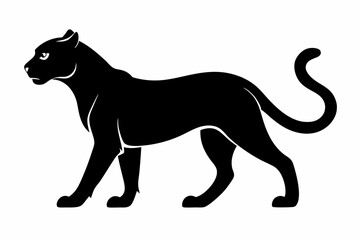 
cheetah line art silhouette vector, lion black icon vector, cheetah silhouette

