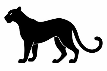 
cheetah line art silhouette vector, lion black icon vector, cheetah silhouette

