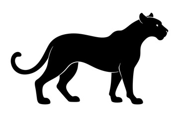 
cheetah line art silhouette vector, lion black icon vector, cheetah silhouette

