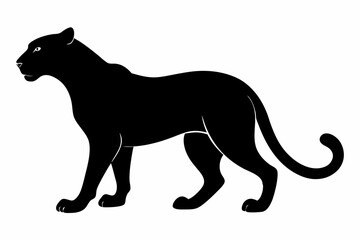 
cheetah line art silhouette vector, lion black icon vector, cheetah silhouette

