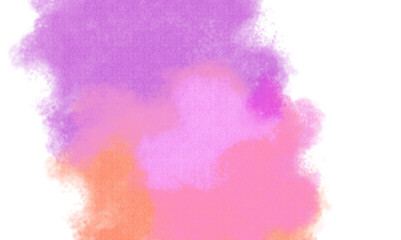 Transparent watercolor color smoke explosion texture overlay effect. Watercolor texture of clouds, paint brush strokes, paint stain strokes. Png file