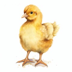 Fototapeta premium Cute Baby Chicken Illustration for Farm or Easter Designs