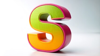Naklejka premium This vibrant letter **S** is the perfect way to make a statement, with its thick lines and vibrant