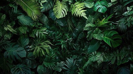 Tropical Leaves Pattern: Lush Greenery Background for Design