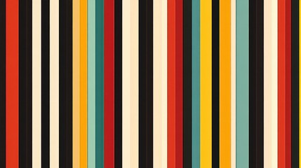 Bold striped pattern in alternating colors, forming a simple yet eye-catching design.