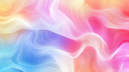 Obraz premium Colorful gradient pattern with soft, flowing lines, creating a smooth and harmonious design.