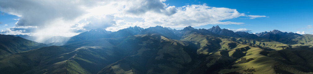 Beautiful high altitude mountains in Sichuan, China