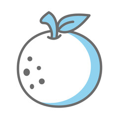 Orange with leaves icon vector illustration design template