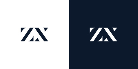 Abstract letter ZW logo.