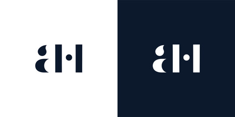 Abstract letter AH logo. © Gfxvect Pro