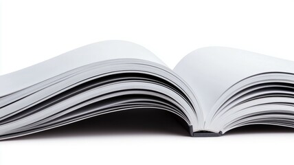 A book is open to a page with a white background