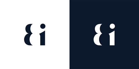Abstract letter BI logo. © Gfxvect Pro