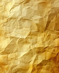 Obraz premium crumpled yellow paper texture background