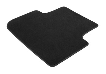 One black car mat isolated on white
