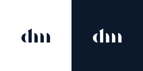 Obraz premium Abstract letter DM logo.
