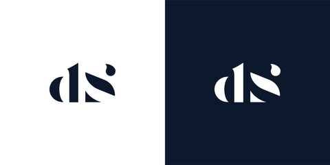 Abstract letter DS logo.