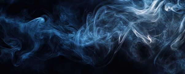 Obraz premium Enigmatic Darkness: Intriguing Swirling Smoke Patterns for Moody Branding