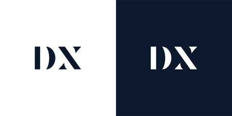 Abstract letter DX logo.