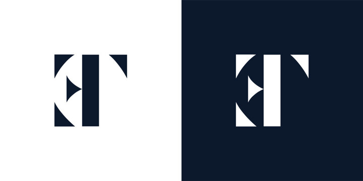 Abstract letter ET logo.