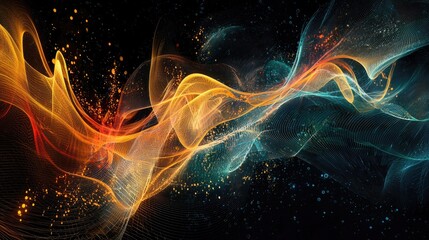 Abstract digital Fourier transform visualizations