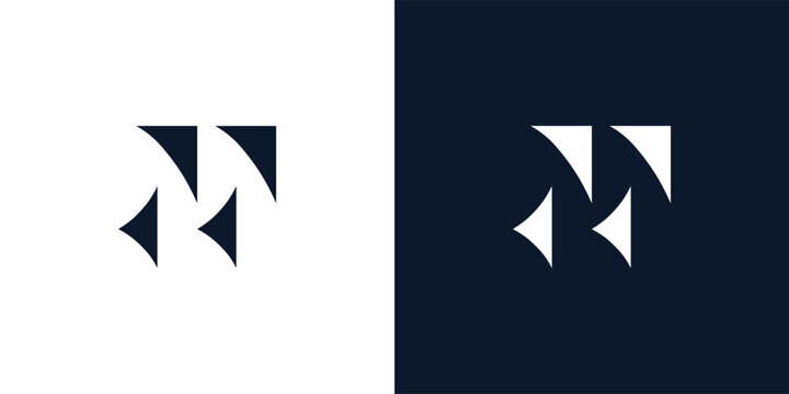 Abstract letter FF logo.