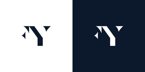 Abstract letter FY logo.