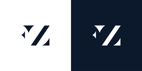Abstract letter FZ logo.